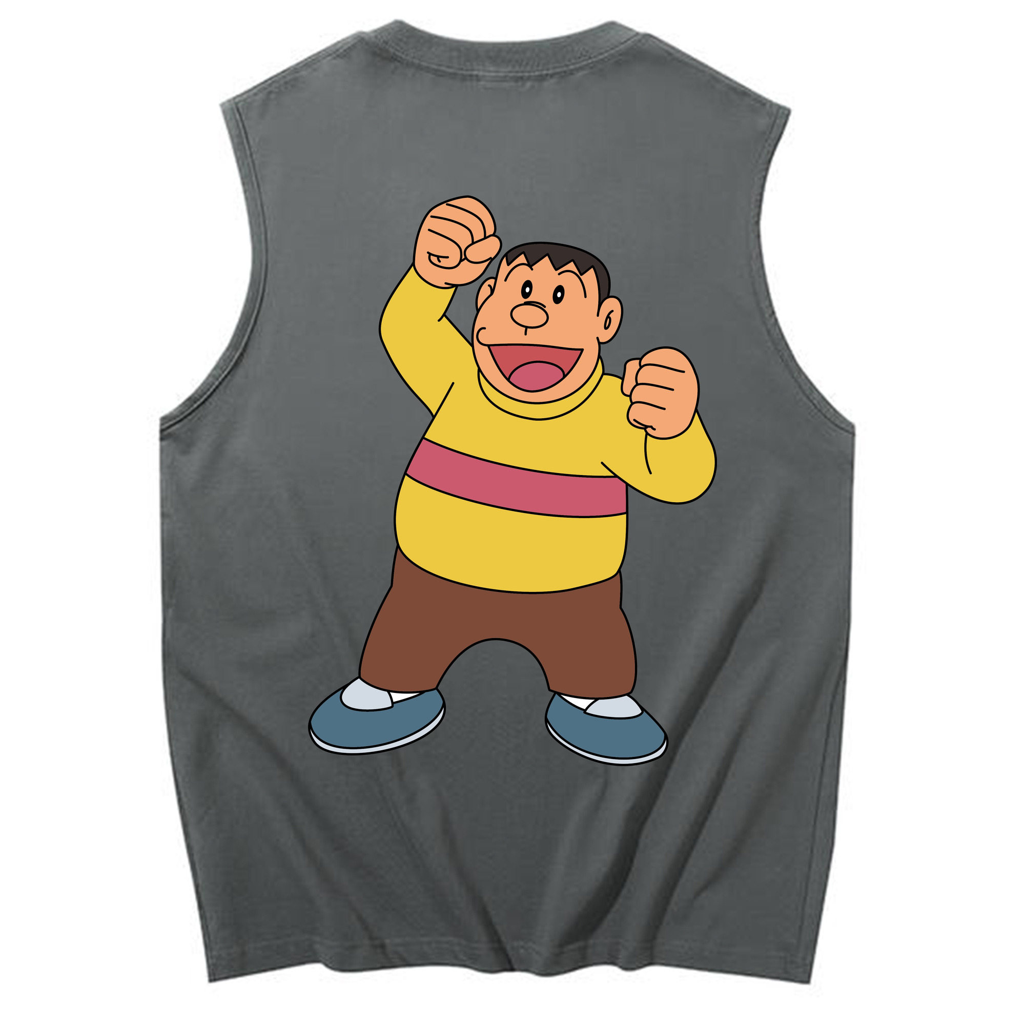 （画像用） ドラえもん 剛田武 Doraemon Gouta Takeshi コットン100％タンクトップ（背面プリント）
